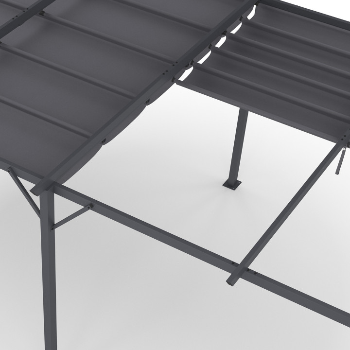 A buon mercato 3x6m grigio antracite tetto pergola retrattile | ID Market