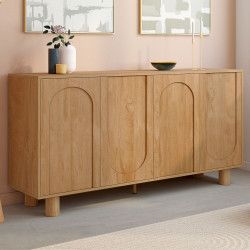 Credenza a 4 ante da 160 cm con design ad arco in legno di quercia - ARCHIE | IdMarket