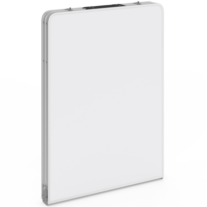 Tavolo da campeggio pieghevole regolabile in altezza con 6 sgabelli: grigio e bianco | ID Market