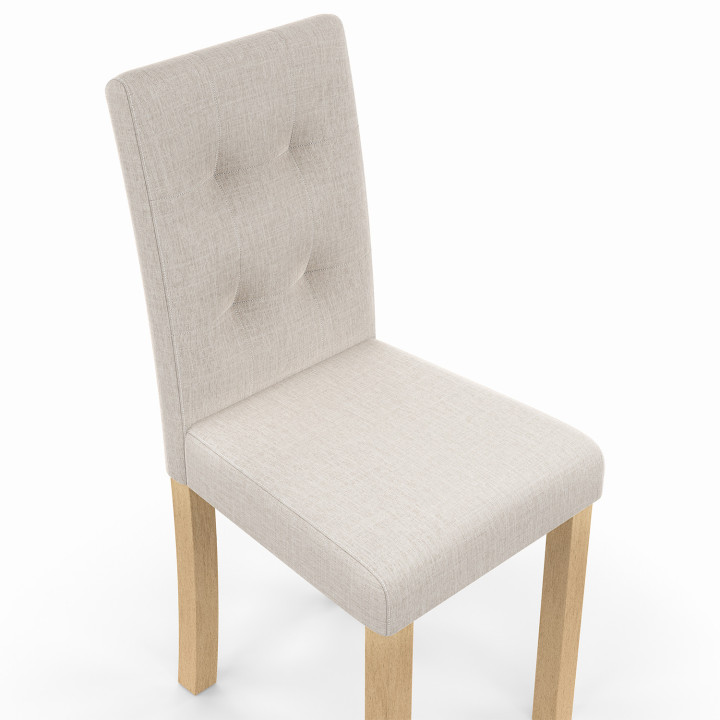 A buon mercato Scandinavo sedie imbottite beige - POLGA - Set di 4 | ID Market