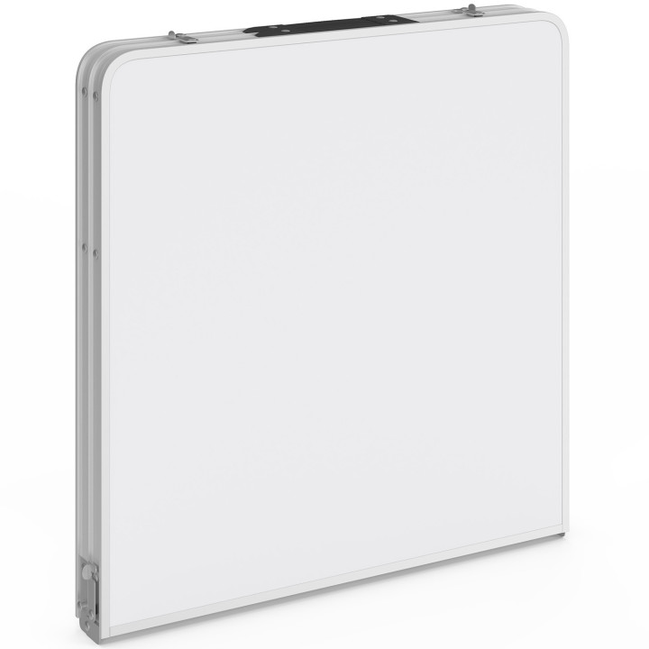 Tavolo da campeggio pieghevole ad altezza regolabile: grigio e bianco | ID Market