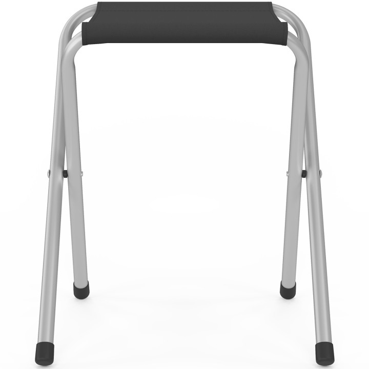 Tavolo da campeggio pieghevole regolabile in altezza da 120 cm e 4 sgabelli neri | IdMarket