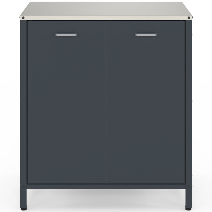 Cucina da esterno a 2 ante in acciaio grigio antracite - PAREO | IdMarket