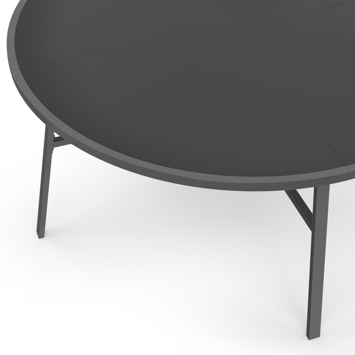 Set di mobili da giardino - tavolo rotondo da 150 cm e 8 sedie impilabili - grigio antracite