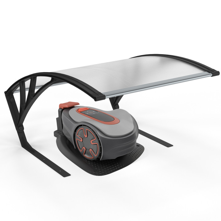 Tetto robot tagliaerba con protezione UV in policarbonato grigio | IdMarket
