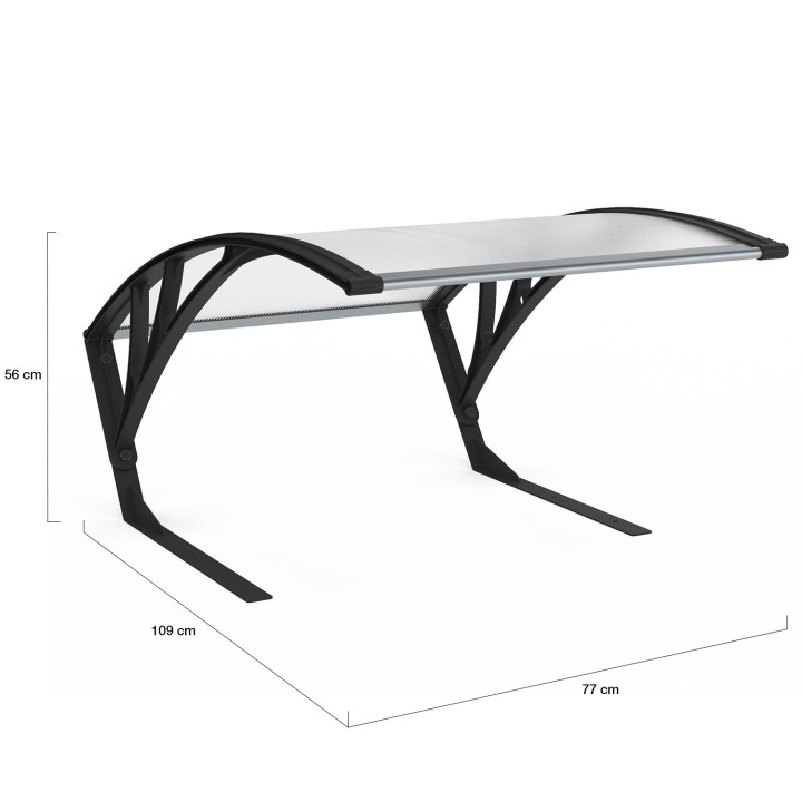 Tetto robot tagliaerba con protezione UV in policarbonato grigio | IdMarket