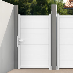 Porta a battente in alluminio bianco 100x160 cm