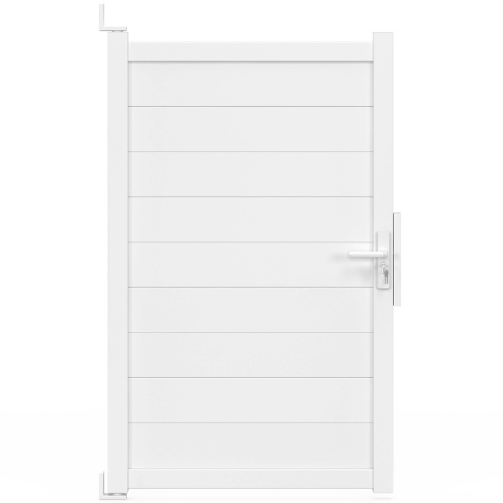 Porta a battente in alluminio bianco 100x160 cm