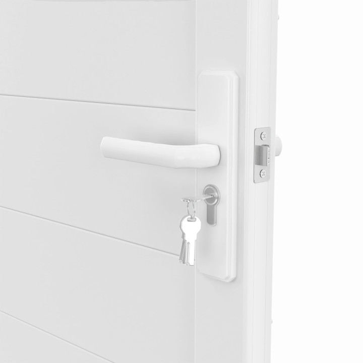 Porta a battente in alluminio bianco 100x160 cm