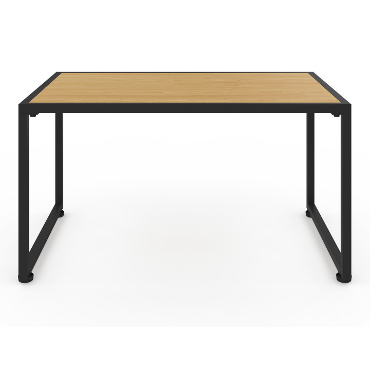 Set di mobili da giardino bassi a 6 posti struttura in metallo nero, cordame effetto rattan con cuscini neri