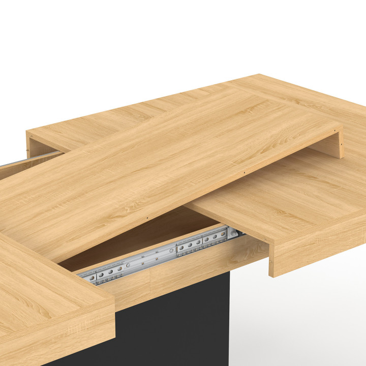 Tavolo da pranzo in legno e nero - EDEN | ID Market