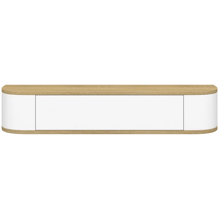 Mensola da ingresso a 1 anta in legno e bianco - LEORA | IdMarket