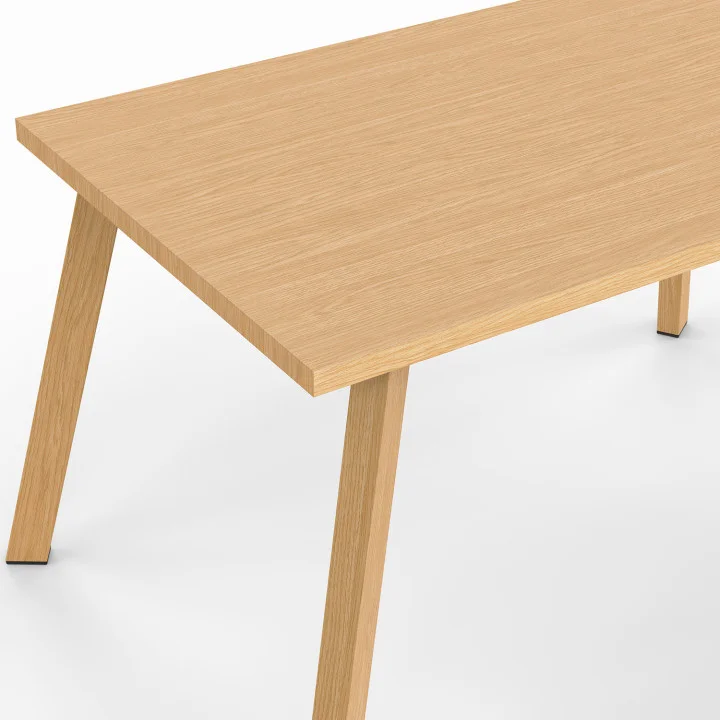 Set di mobili da giardino bassi a 4 posti con struttura in metallo effetto legno, listelli e cuscini beige - MALTE | IdMarket