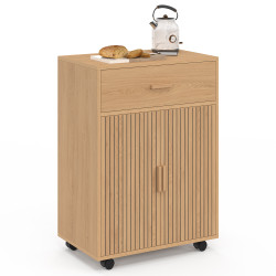 Credenza JULIETTE con cassetto in legno effetto doghe L.60 cm