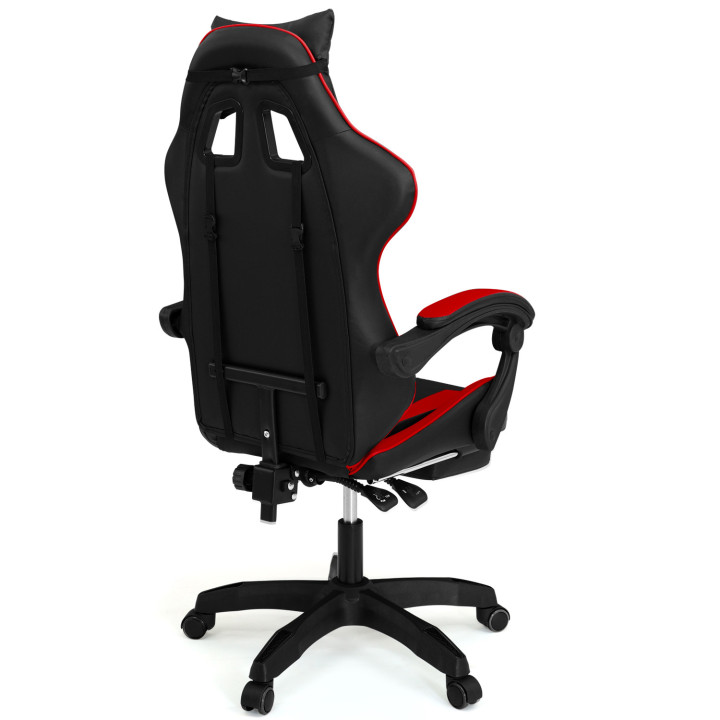 Sedia da gioco economica con cuscini neri e rossi - ALEX | ID Market