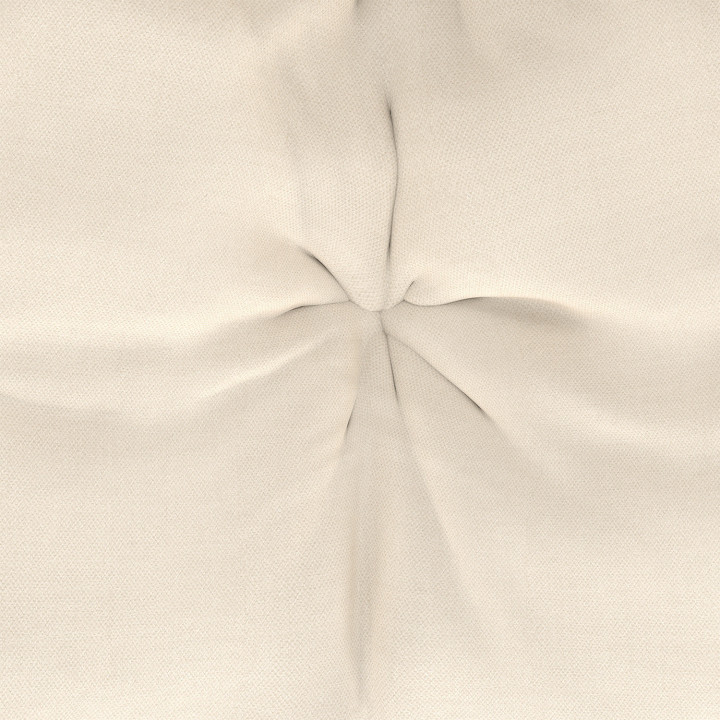 Poltrona a dondolo in rattan con cuscino ecrù