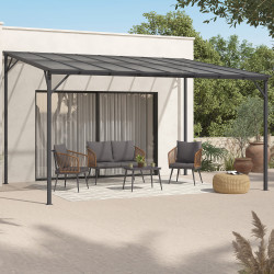 Pergola rigida in policarbonato 3x4 M grigio antracite