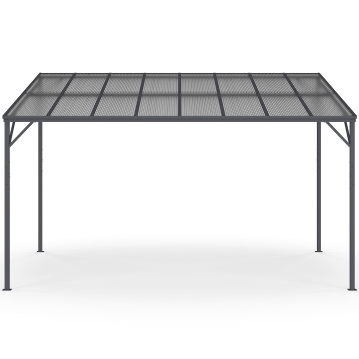 Pergola rigida in policarbonato 3x4 M grigio antracite