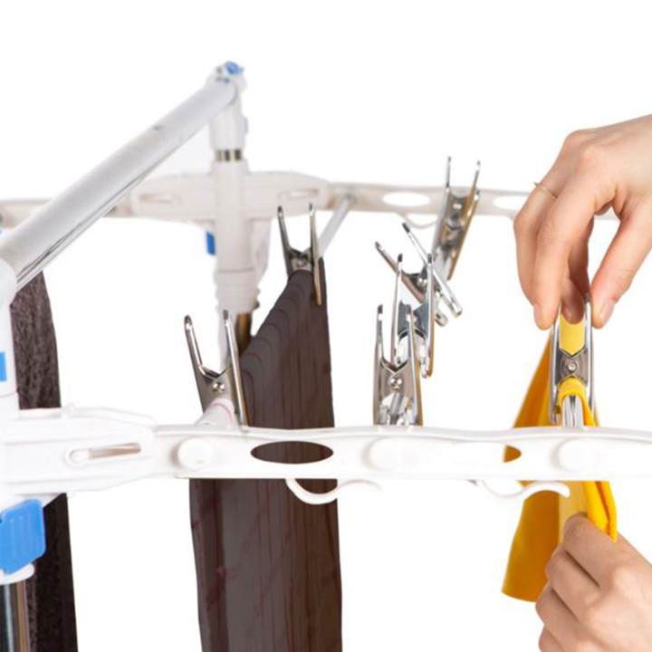 120 mollette per abiti in acciaio inox, infrangibili, antiruggine | IdMarket