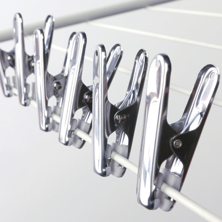 120 mollette per abiti in acciaio inox, infrangibili, antiruggine | IdMarket