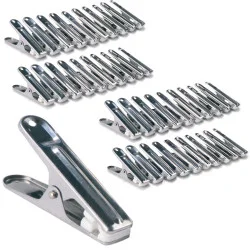 120 mollette per abiti in acciaio inox, infrangibili, antiruggine | IdMarket