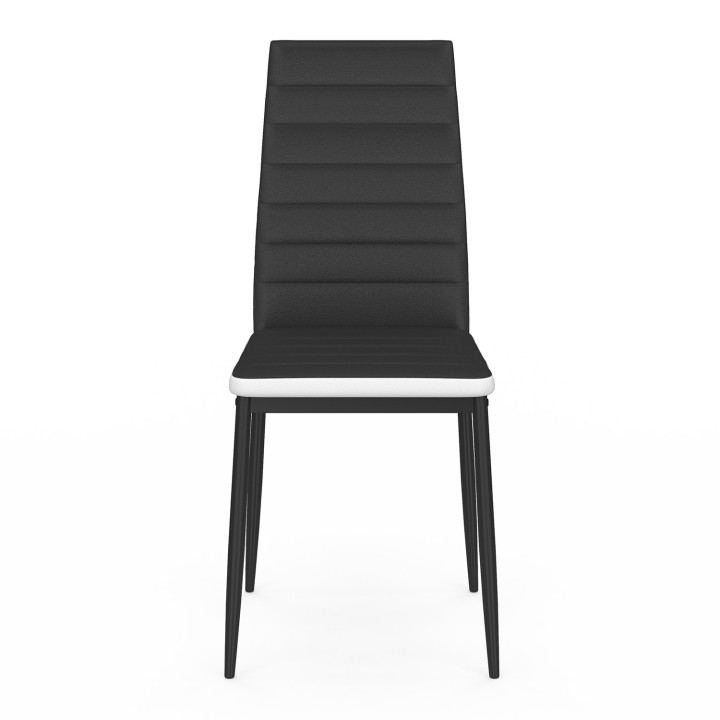 Set di 6 sedie da pranzo bianche e nere - ROMANE | ID Market