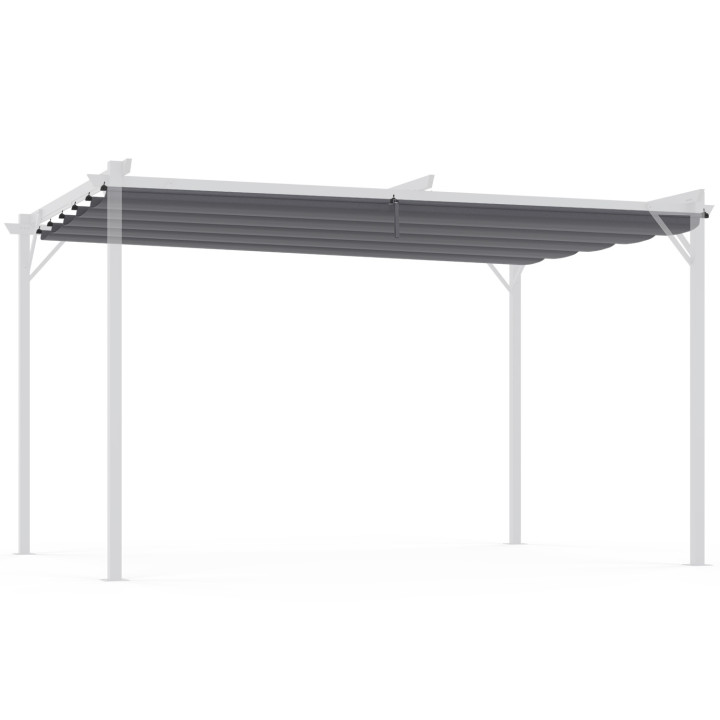 Tetto retrattile di ricambio grigio antracite per pergola retrattile 3x4 M | IdMarket