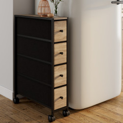 Torre portaoggetti a 4 cassetti su rotelle dal design industriale - UTAH | IdMarket