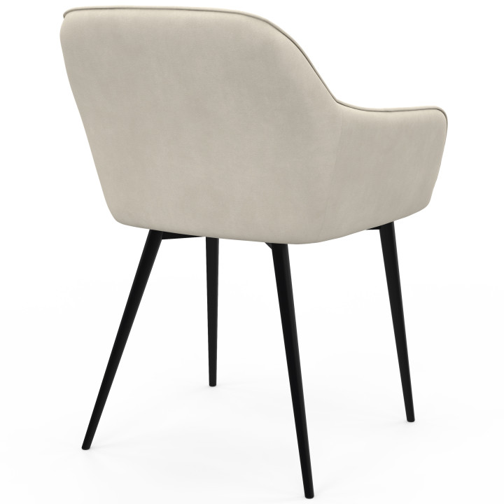 Set di sedie da pranzo e poltroncine da tavolo beige - LYA | IDMarket