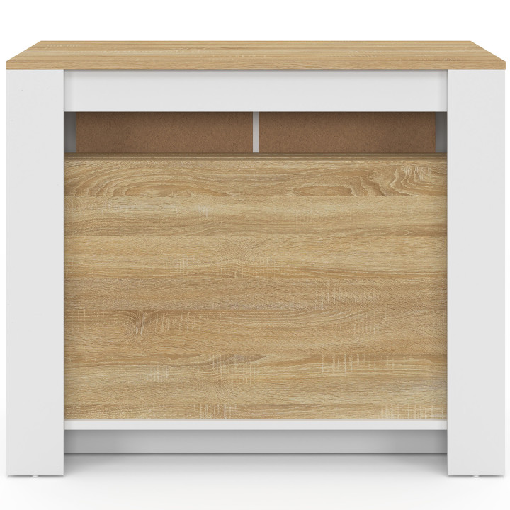Tavolo buffet allungabile ORLANDO, 14 persone, 285 cm, legno effetto faggio bianco