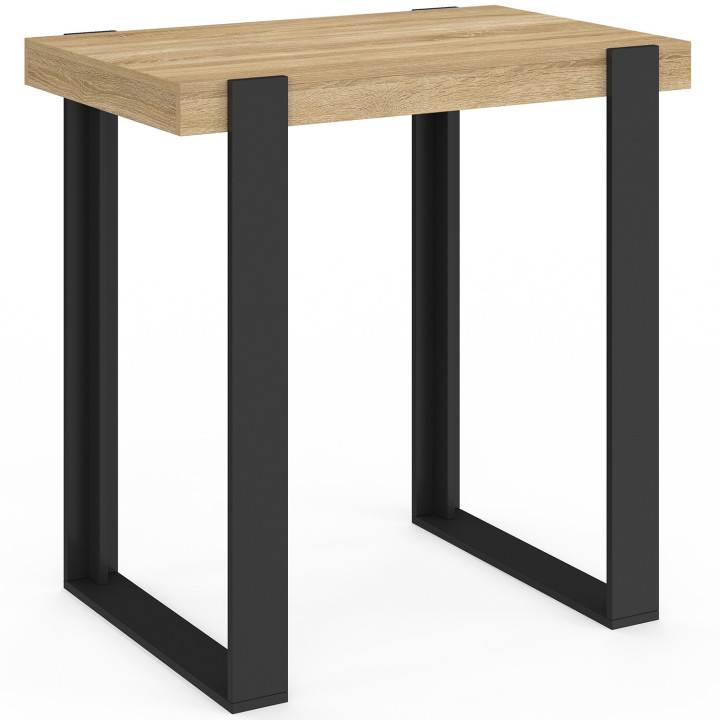 Tavolo da bar in legno e nero e 2 sgabelli KARL neri - PHOENIX | IdMarket