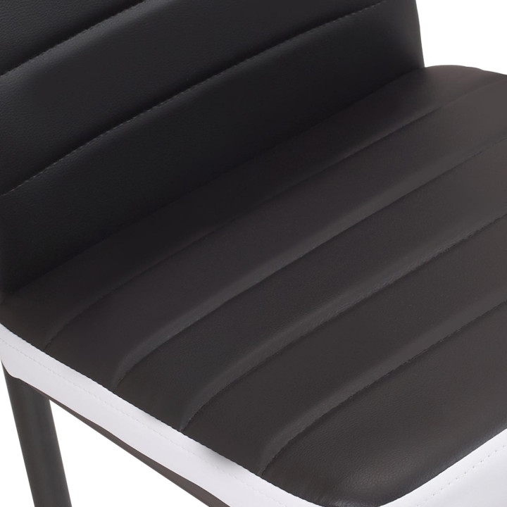 Tavolo da pranzo rettangolare in legno e nero da 160 cm e 6 sedie nere - PHOENIX | IdMarket