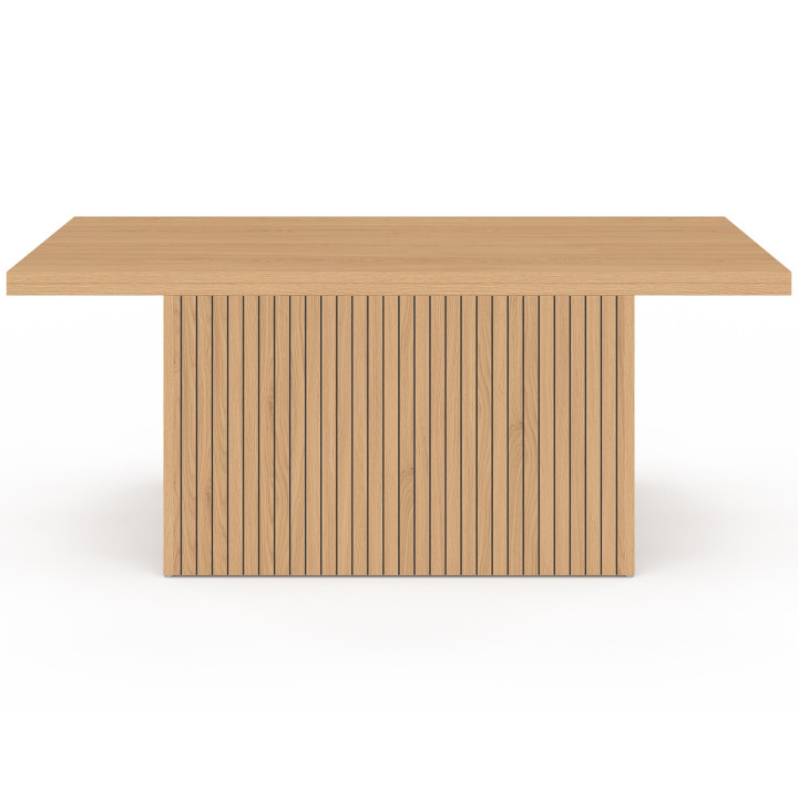 Tavolino rettangolare con piano sollevabile, trasformabile in tavolo da pranzo JULIETTE, 100 cm, effetto doghe di legno