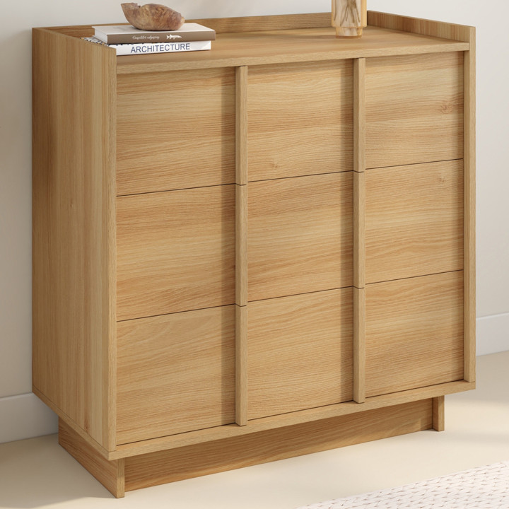 Cassettone a 3 cassetti, 80 cm, design minimalista in faggio - ROSIE | IdMarket