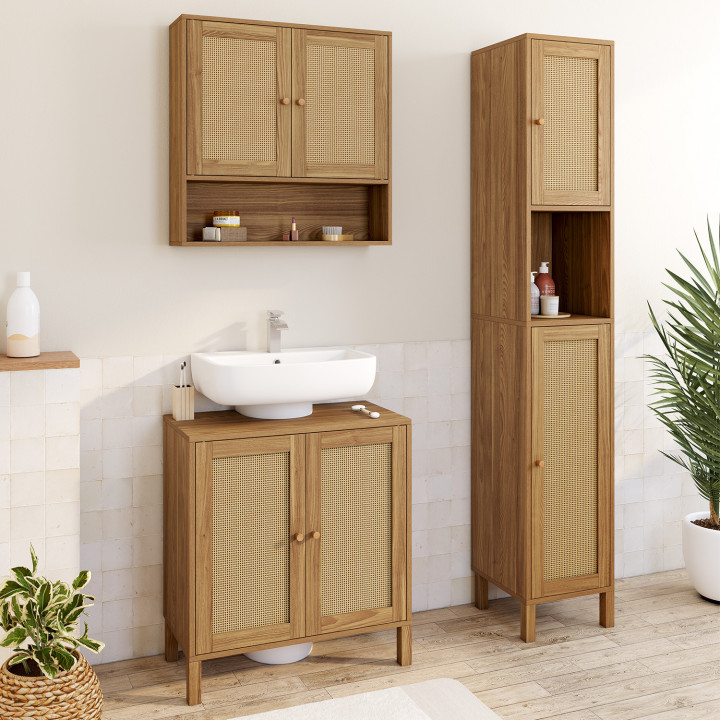 Mobile bagno HANAE effetto canna naturale