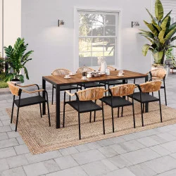 Set di mobili da giardino - tavolo 190 cm e 8 sedie - MADEIRA | IdMarket