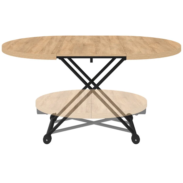 Tavolino allungabile trasformabile in tavolo da pranzo rotondo - ALTURA | IdMarket