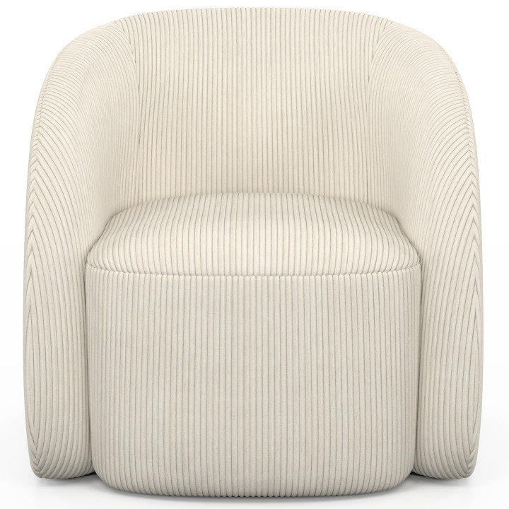 Poltrona CORI in velluto a coste beige