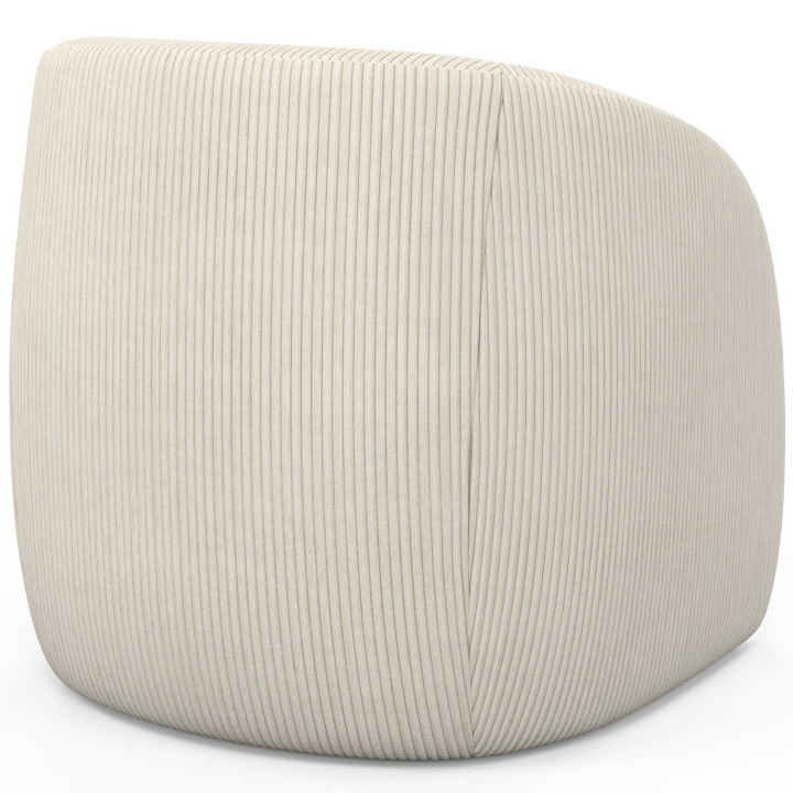 Poltrona CORI in velluto a coste beige