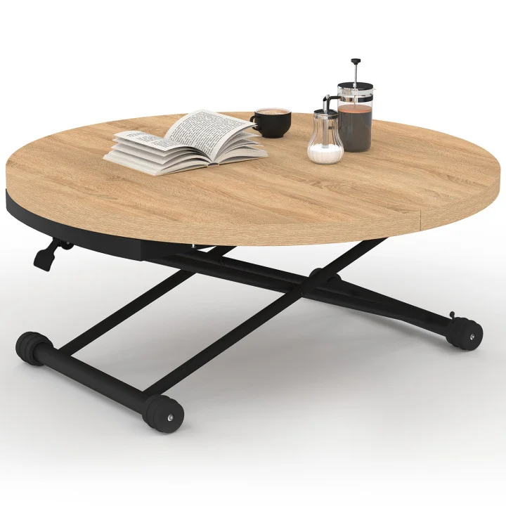 Tavolino allungabile trasformabile in tavolo da pranzo rotondo - ALTURA | IdMarket