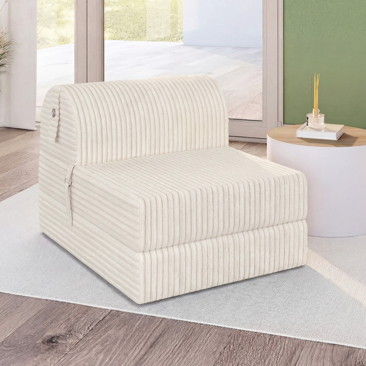 Sedia PALOMA in velluto a coste beige