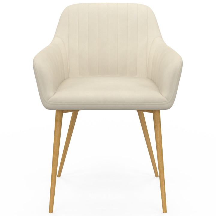 Set di sedie da pranzo, poltroncine da tavolo con gambe effetto legno - JANY | IDMarket