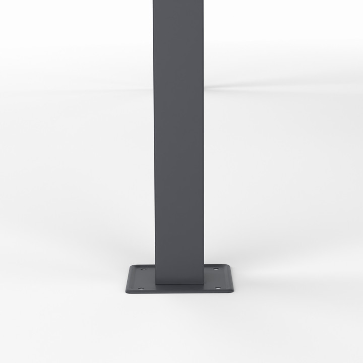 Pergola da collezione a lamelle verticali a scomparsa 3x4 M 4 sezioni modulari grigio antracite