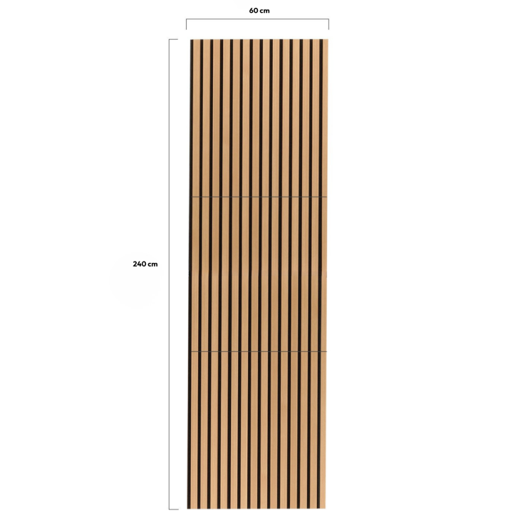 Pannelli acustici con doghe in finto rovere 240 x 60 cm | ID Market