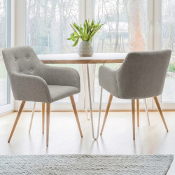 A buon mercato poltrone scandinave grigie - Set di 2 | ID Market
