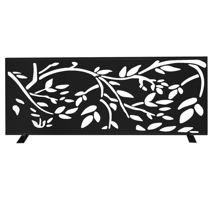A buon mercato pannello decorativo floreale nero opaco per esterni | ID Market