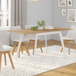 Tavolo scandinavo in legno allungabile per 8 persone | ID Market