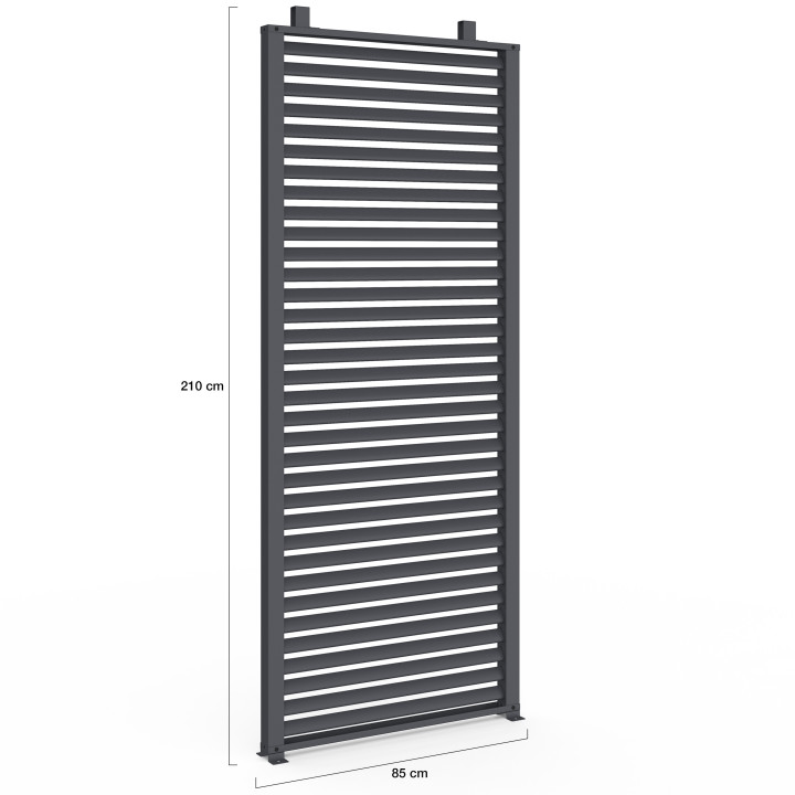 Pergola a lamelle grigio carbone con tetto retrattile e 4 sezioni modulari 3x4M | ID Market
