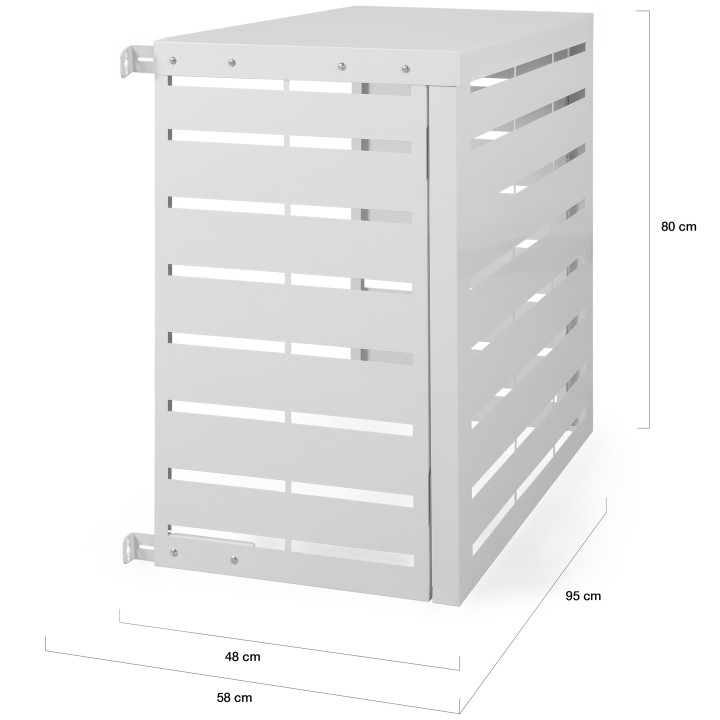 Coperchio per aria condizionata in metallo bianco 95 x 50 x 80 cm