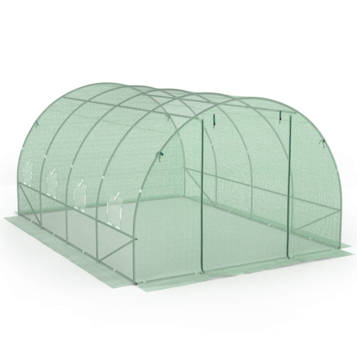Serra a tunnel da giardino 12m² economica telone verde